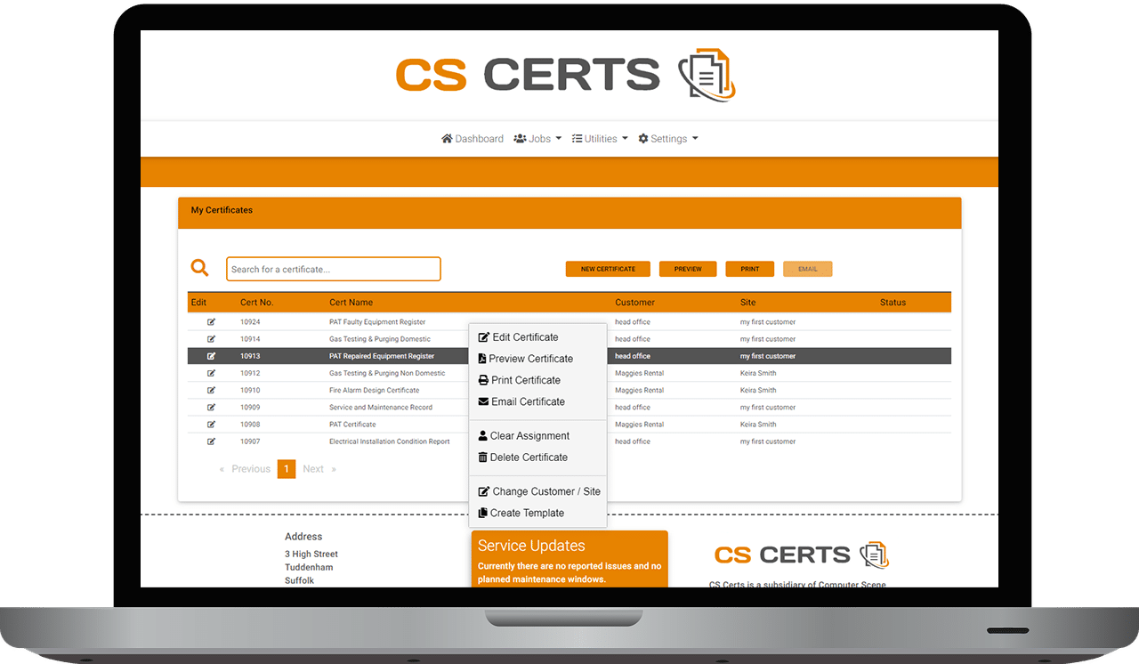 CS Certs